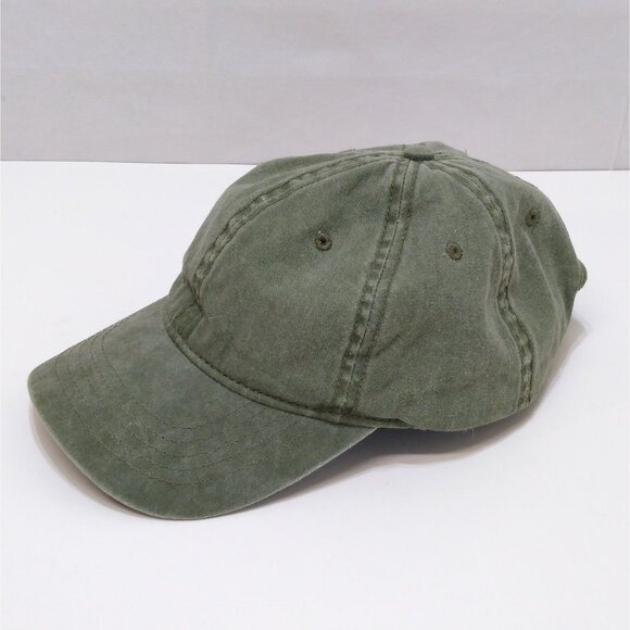 Time and Tru Baseball Cap Unisex Adjustable Tri-Glide Washed Olive Grn Fit Most - Picture 10 of 10